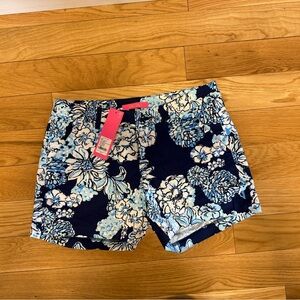 Lilly Pulitzer NWT Floral Blue Women's Shorts